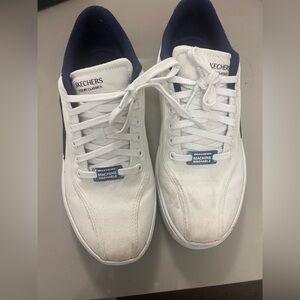 Skechers White and Blue Sneakers